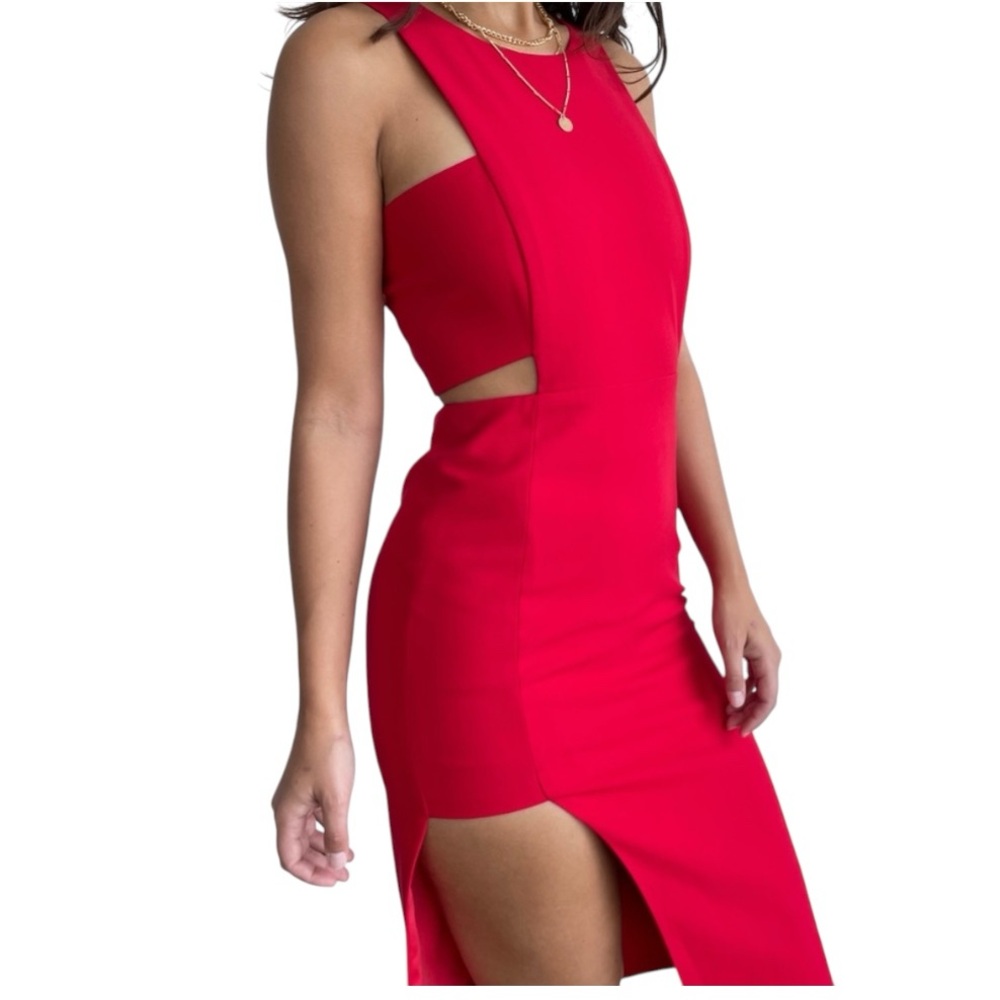 Michelle Mason Red Cutout Sheath Dress – Size 4, Sexy & Sophisticated - Picture 5 of 7